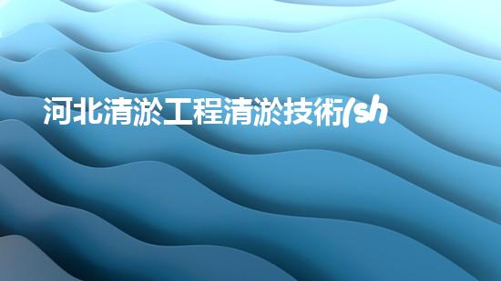 河北清淤工程清淤技術(shù)的未來趨勢與應(yīng)用前景究竟如何？讓我們一起探索！